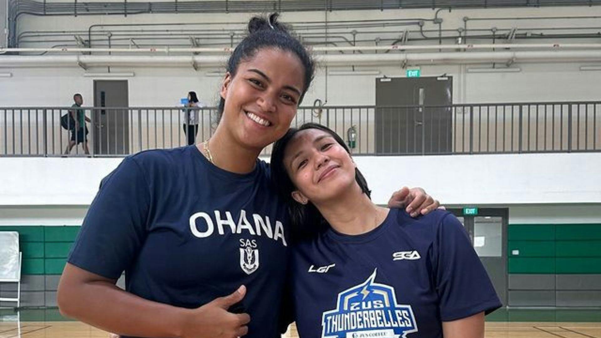 Wonderful blend of camaraderie: Former teammates Jovelyn Gonzaga and Alohi Robins-Hardy reunite 